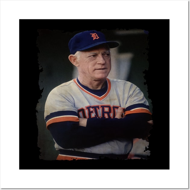 Sparky Anderson in Detroit Tigers Vintage #2 Wall Art by TiiAR MANEH99 